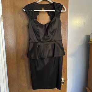 Cache Black Peplum Dress